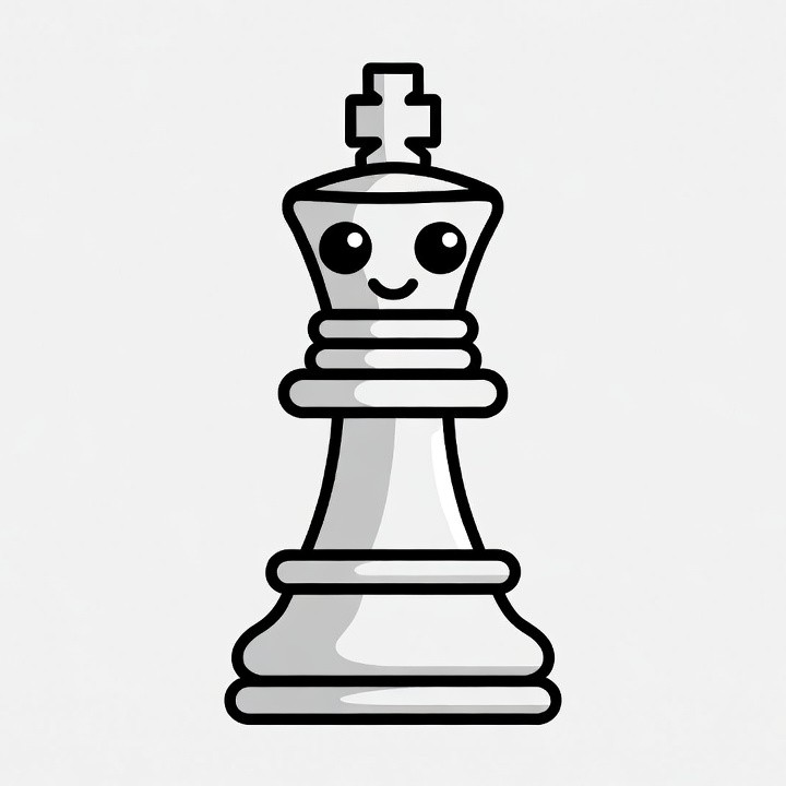 Cute Smiling Chess King Illustration Cute Smiling Chess King Illustration