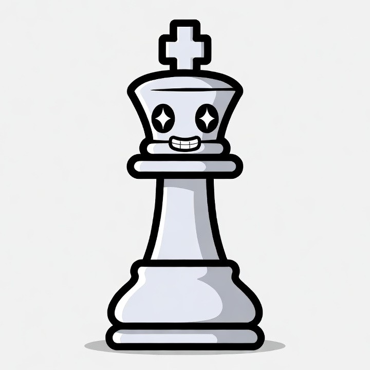 Cute Smiling King Chess Piece Cute Smiling King Chess Piece