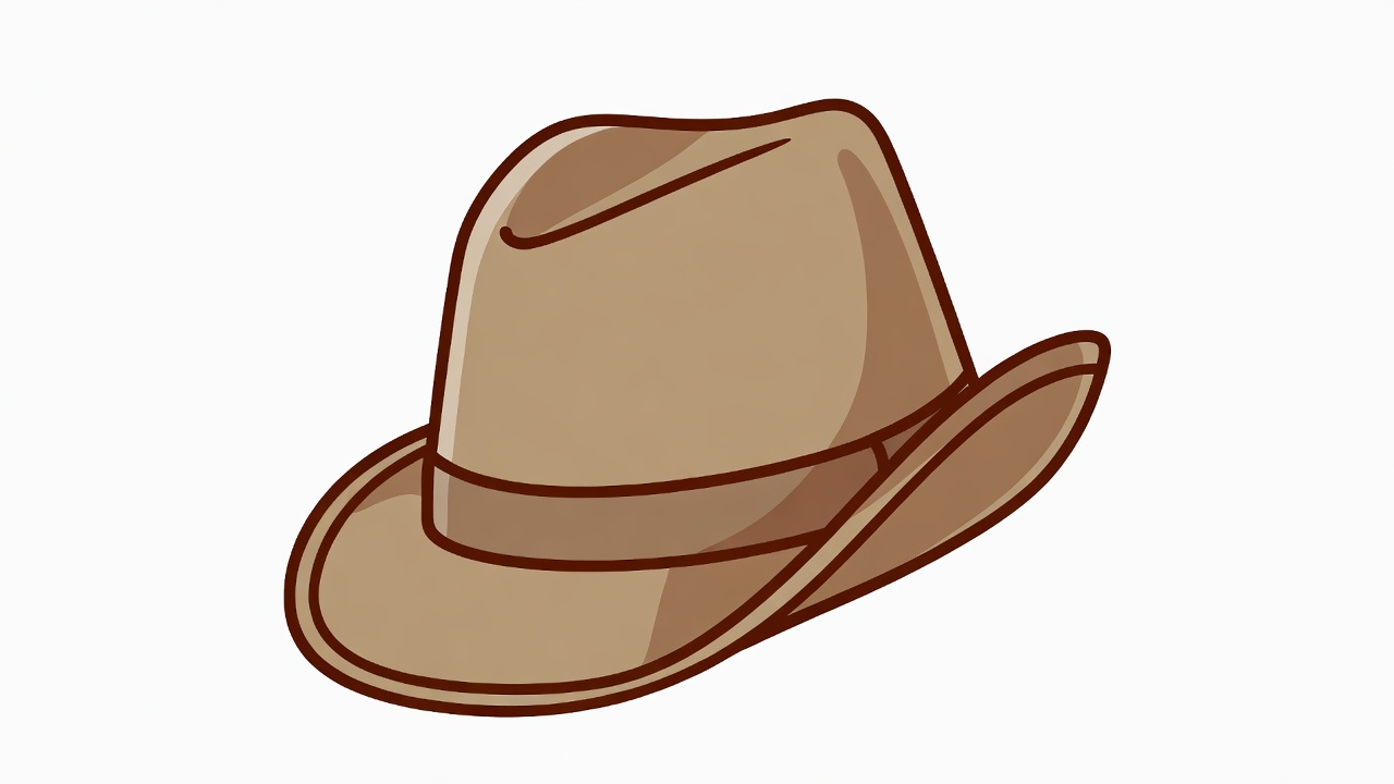 Brown cowboy hat illustration Brown cowboy hat illustration