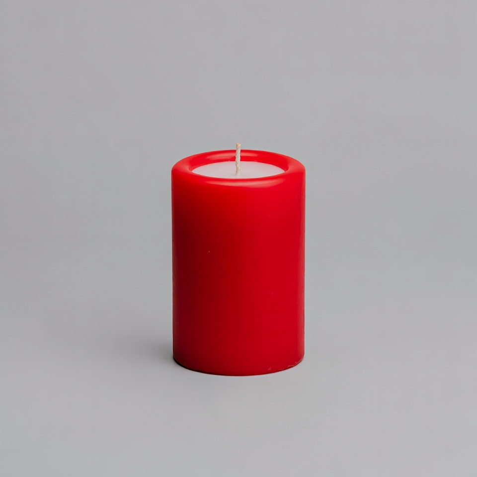 Red Candle with Lit Wick Red Candle with Lit Wick