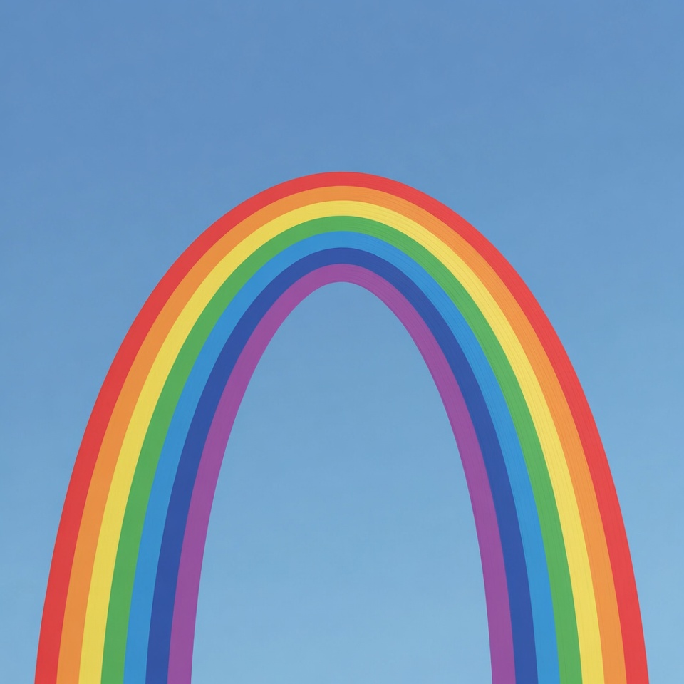 Rainbow in blue sky Rainbow in blue sky