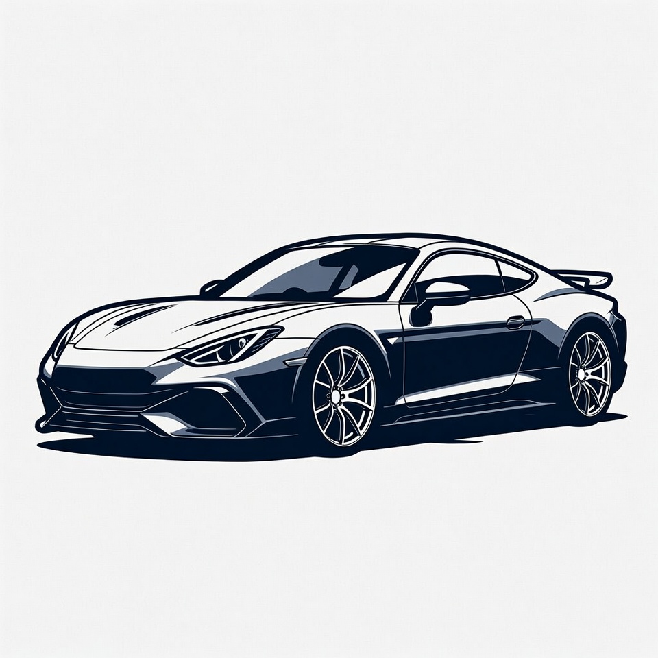 Sleek Sports Car Illustration Sleek Sports Car Illustration