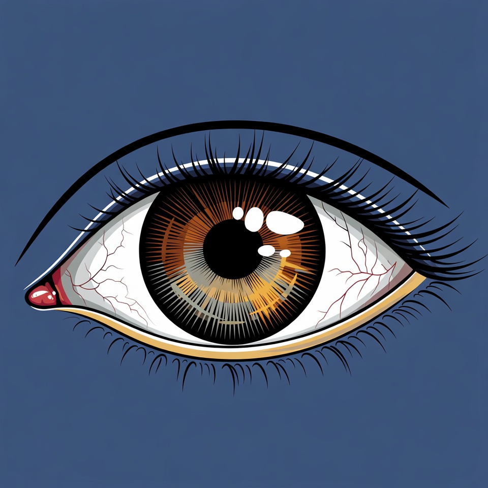 Detailed Brown Human Eye Illustration Detailed Brown Human Eye Illustration