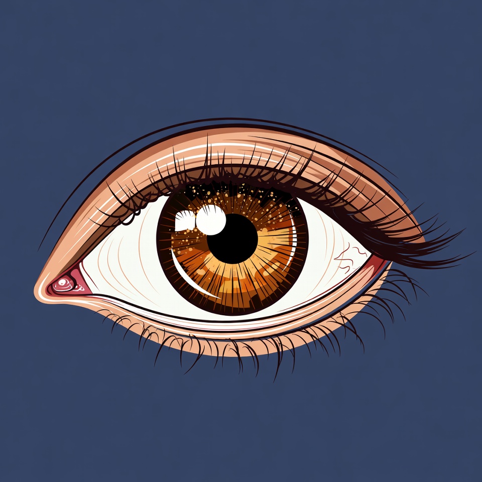 Close-up brown eye illustration Close-up brown eye illustration