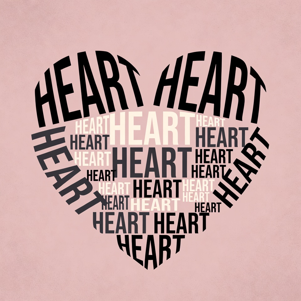 Heart Shape from HEART Words Heart Shape from HEART Words