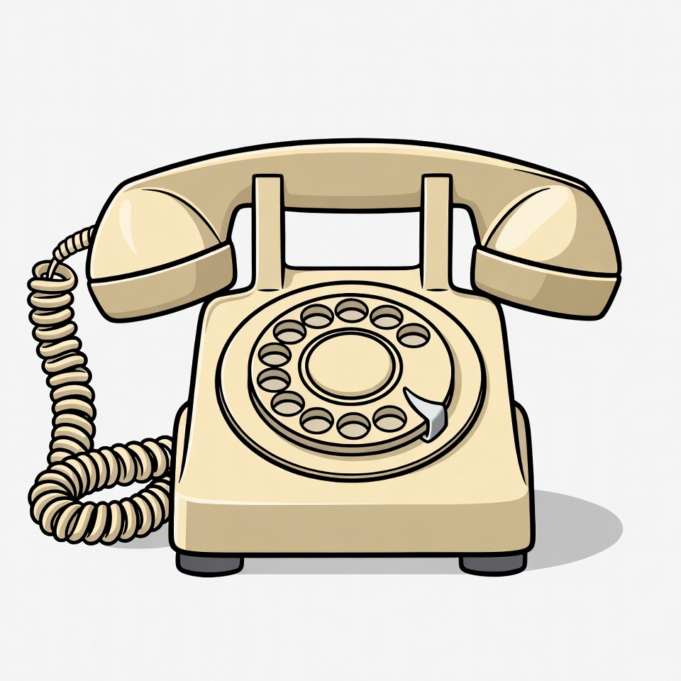 Vintage Rotary Phone Illustration Vintage Rotary Phone Illustration