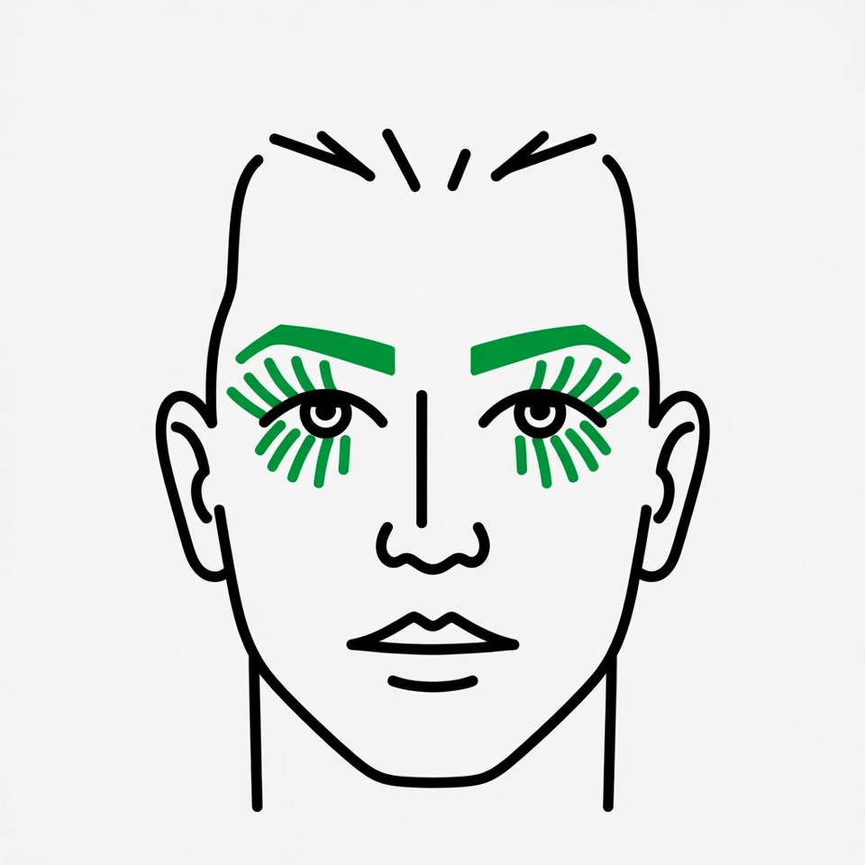 Woman with green eyelashes illustration Woman with green eyelashes illustration