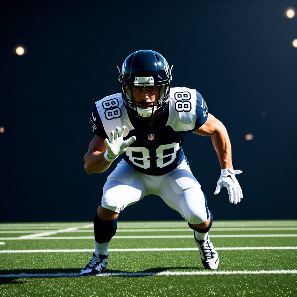 Football player in number 88 uniform Football player in number 88 uniform