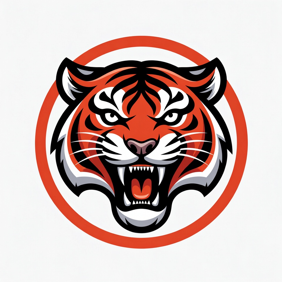 Roaring tiger head illustration Roaring tiger head illustration
