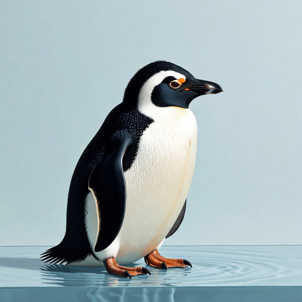 Gentoo Penguin Standing on Water Gentoo Penguin Standing on Water