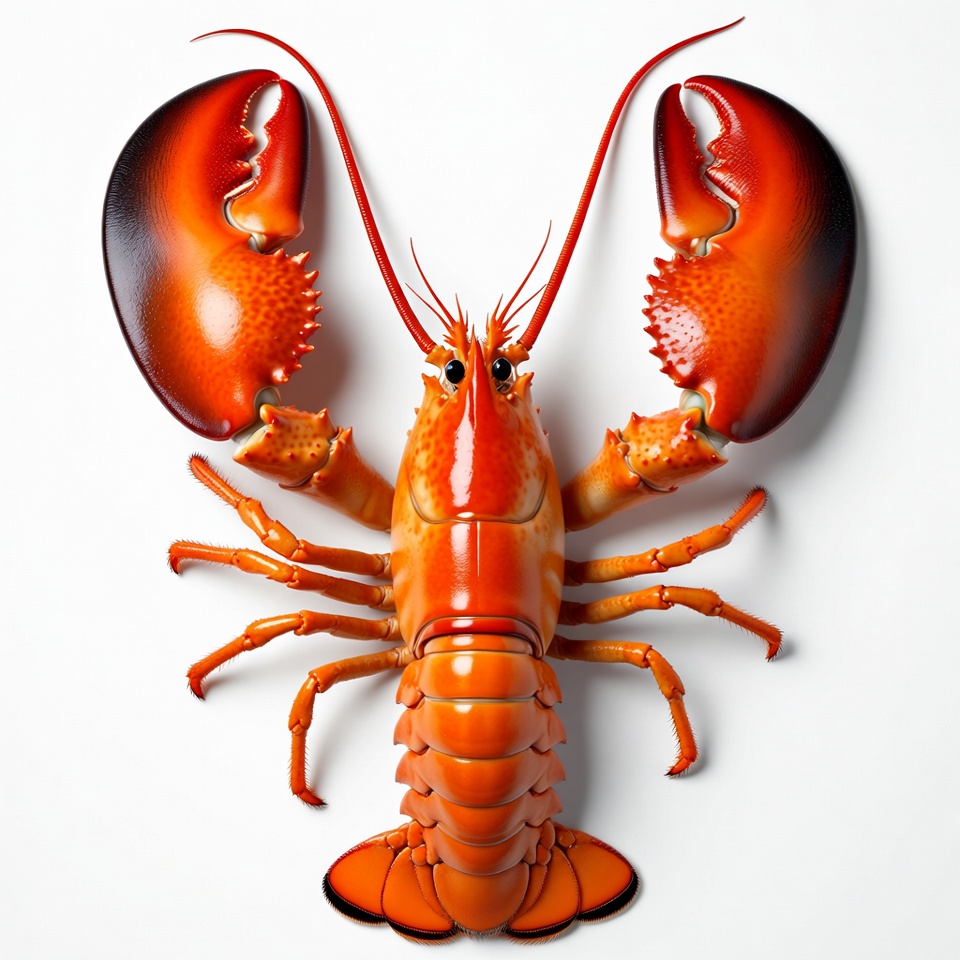 Red Lobster on White Background Red Lobster on White Background