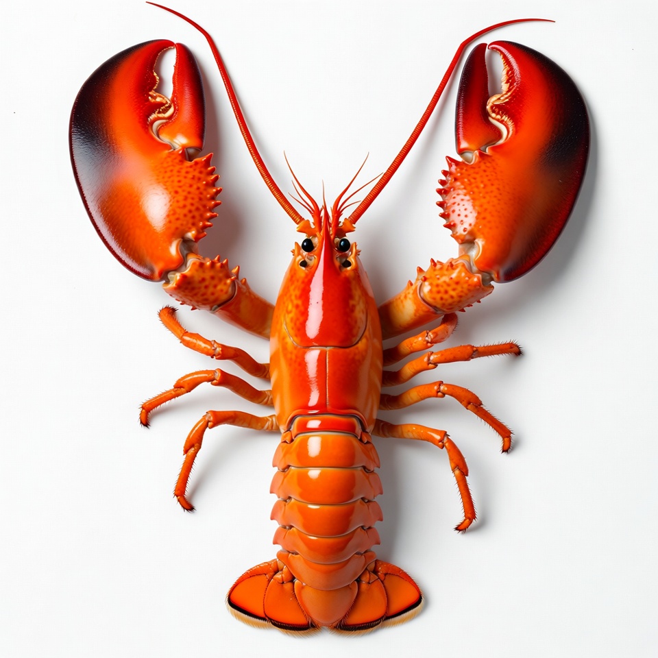 Red Lobster on White Background Red Lobster on White Background