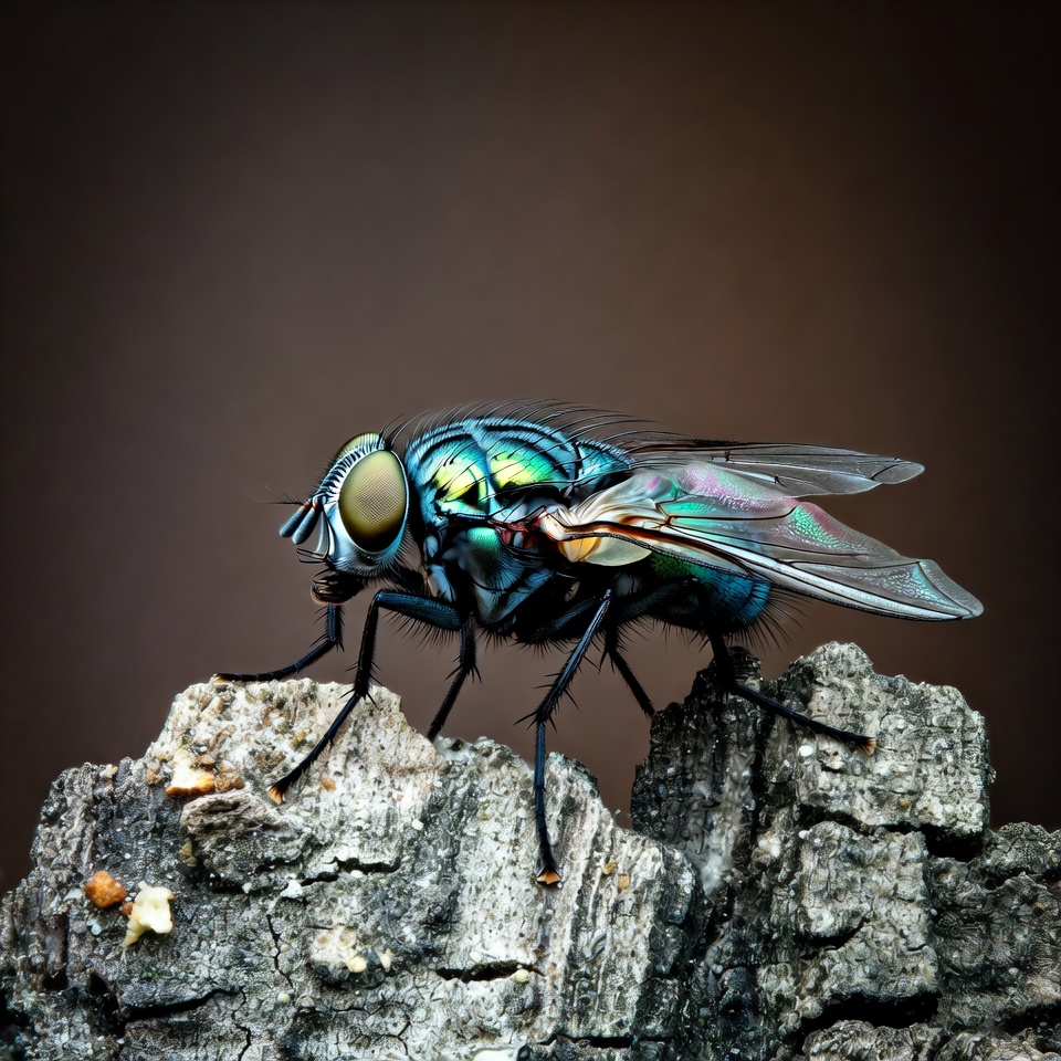 Green Bottle Fly on Rock Green Bottle Fly on Rock