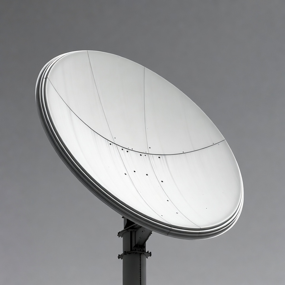 Satellite Dish on Gray Background Satellite Dish on Gray Background