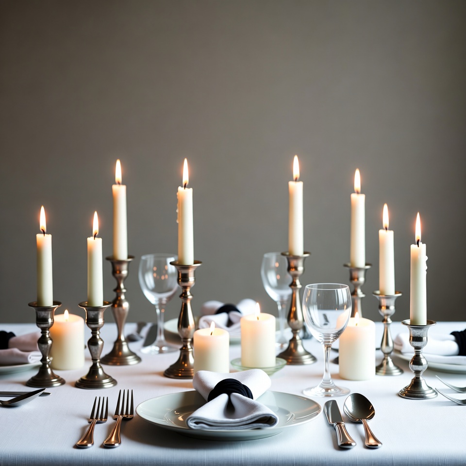 Elegant Candelabra Table Setting Elegant Candelabra Table Setting