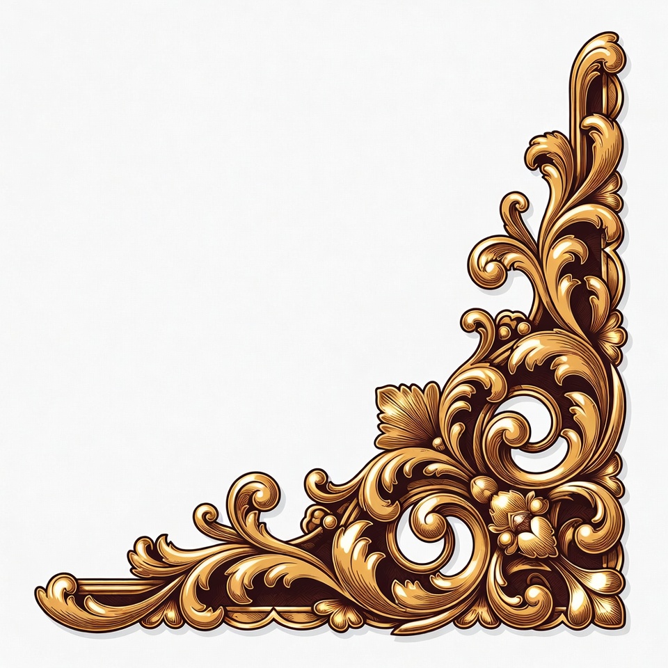 Gold Ornate Corner Design Gold Ornate Corner Design