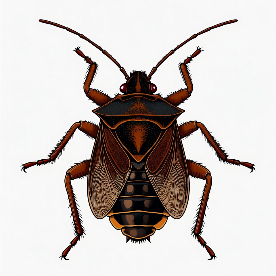 Brown Stink Bug Illustration Brown Stink Bug Illustration