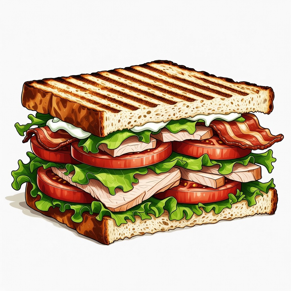 BLT Sandwich Illustration BLT Sandwich Illustration