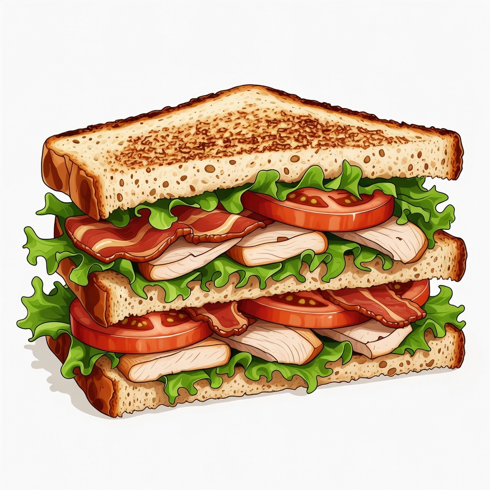BLT Sandwich Illustration BLT Sandwich Illustration