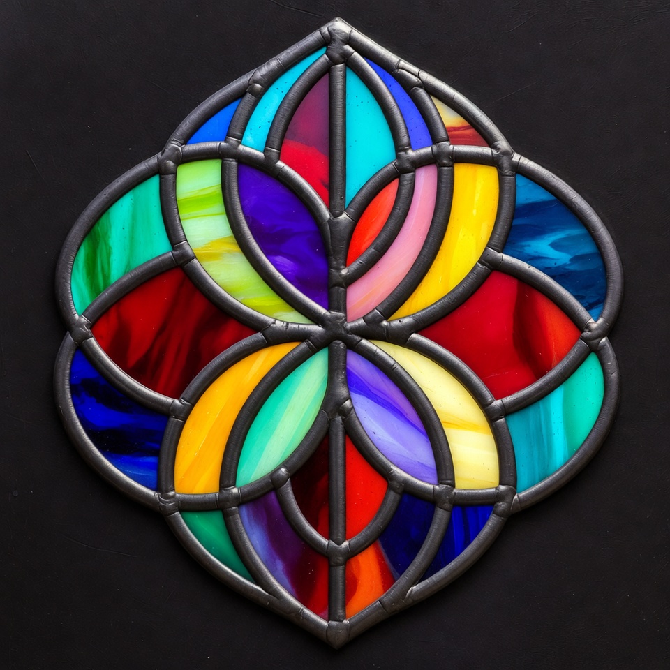 Colorful Stained Glass Mandala Colorful Stained Glass Mandala