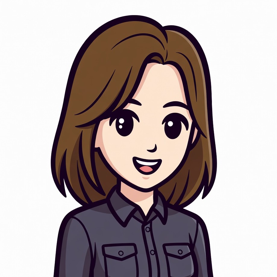 Smiling Asian woman cartoon illustration Smiling Asian woman cartoon illustration
