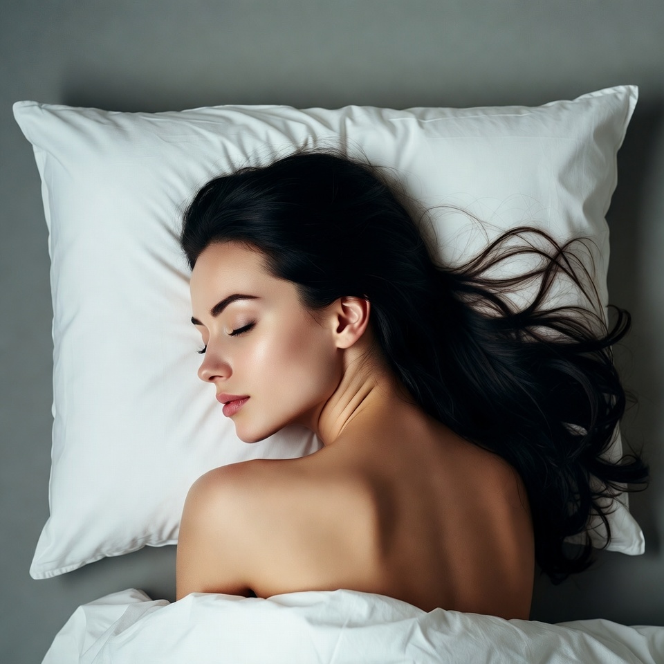 Beautiful woman sleeping on pillow Beautiful woman sleeping on pillow