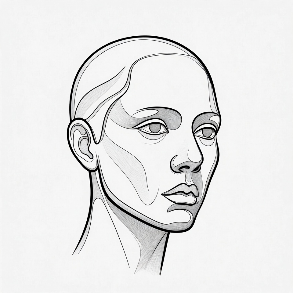 Line Art Woman Portrait Line Art Woman Portrait