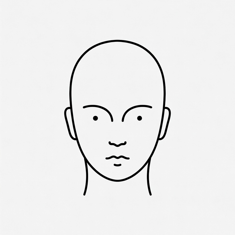 Line drawing female face Line drawing female face