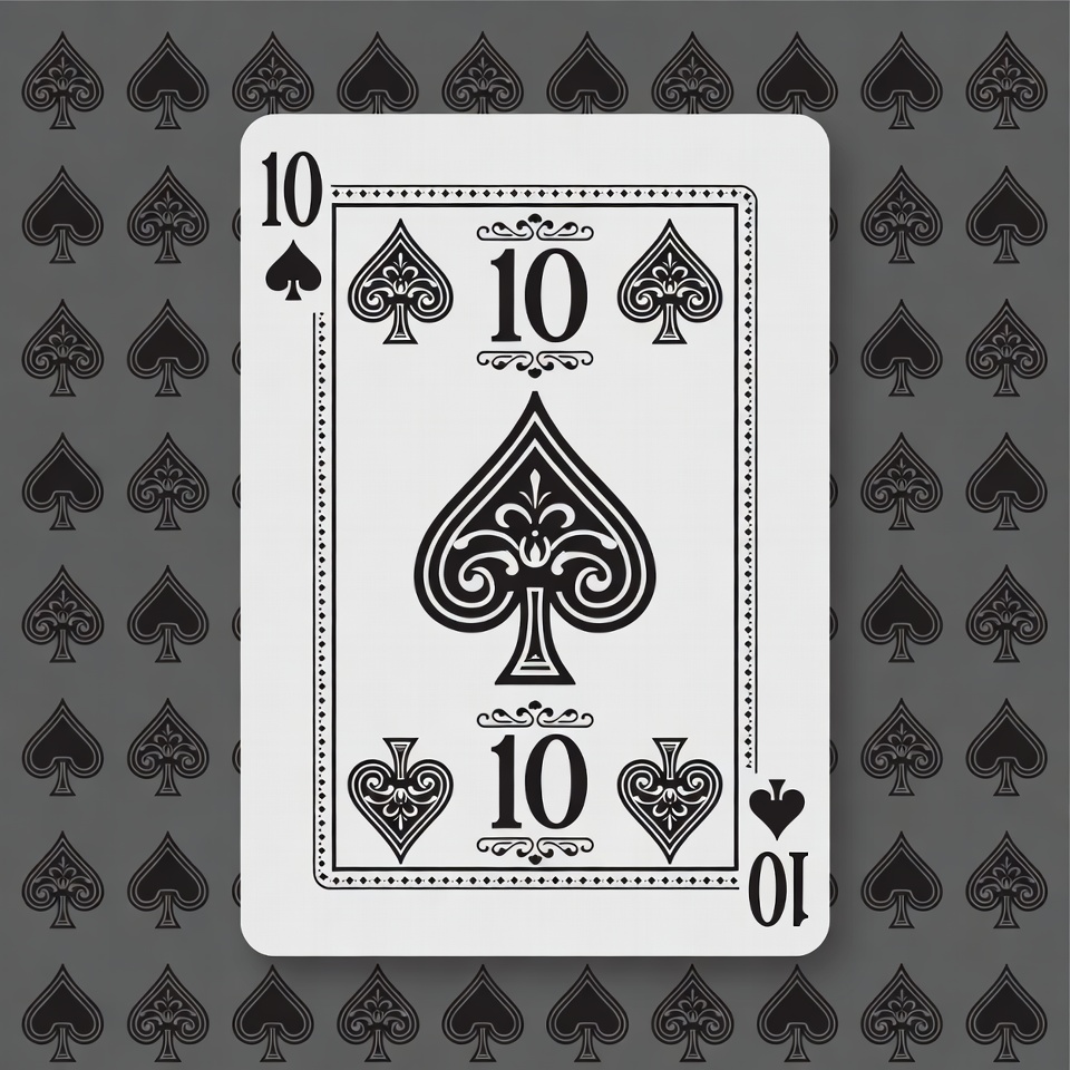 Ten of Spades Playing Card Ten of Spades Playing Card