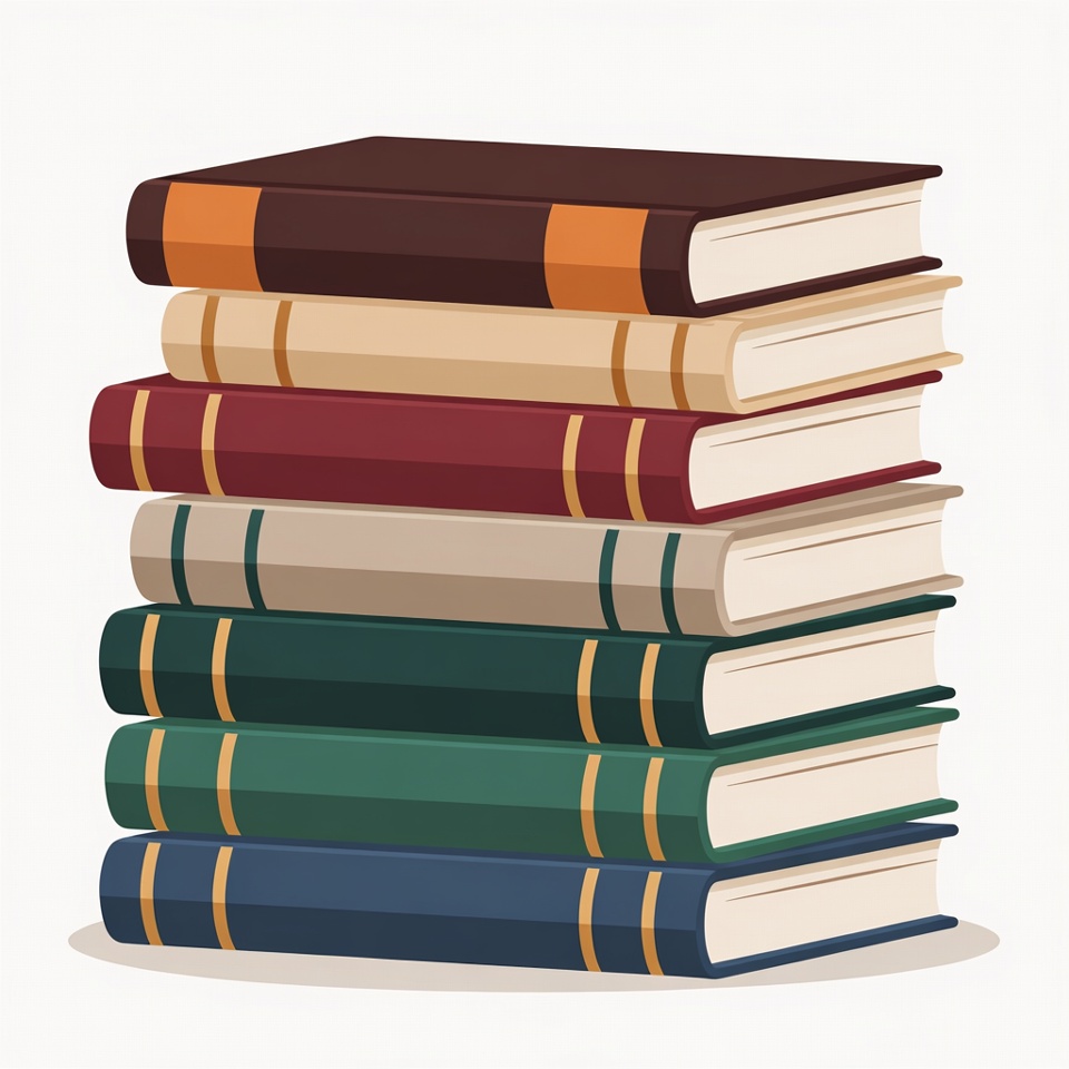 Stack of colorful books illustration Stack of colorful books illustration