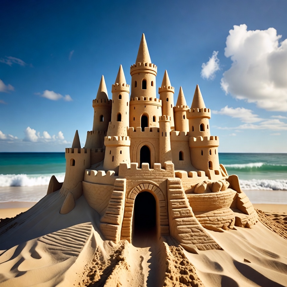 Sandcastle on Beach Sandcastle on Beach