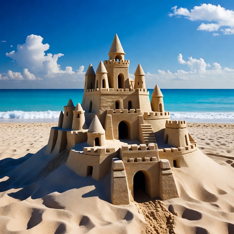 Sandcastle on Beach Sandcastle on Beach
