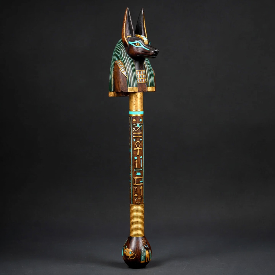 Anubis Staff Egyptian Artifact Anubis Staff Egyptian Artifact
