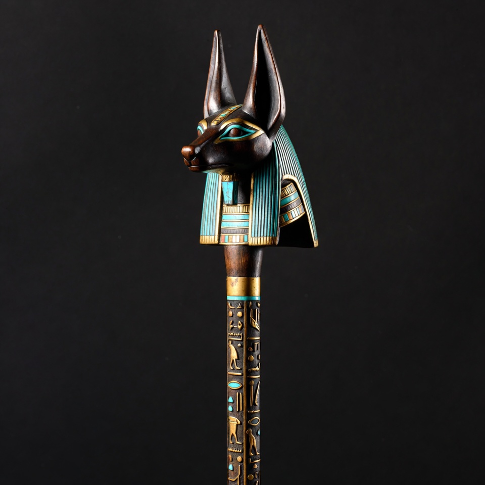 Anubis Statue on Black Background Anubis Statue on Black Background