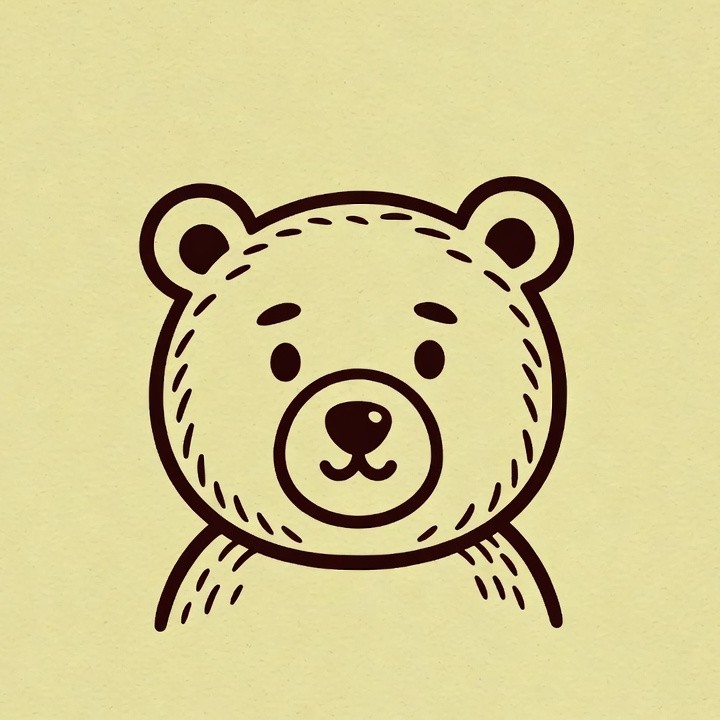 Cute cartoon teddy bear face Cute cartoon teddy bear face