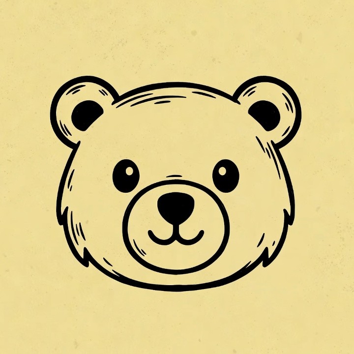 Cute Cartoon Bear Face Cute Cartoon Bear Face