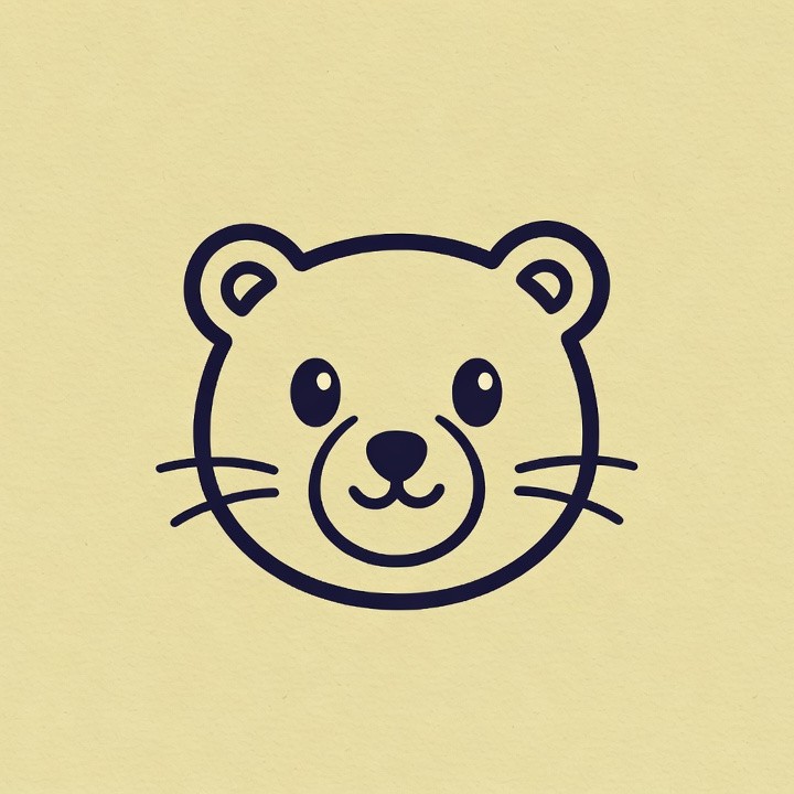 Cute cartoon bear face Cute cartoon bear face