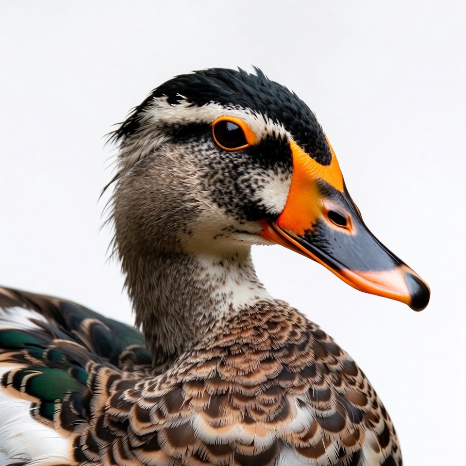 Mandarin Duck Close-Up Portrait Mandarin Duck Close-Up Portrait