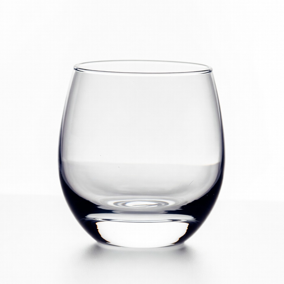 Clear Glass Tumbler on White Background Clear Glass Tumbler on White Background