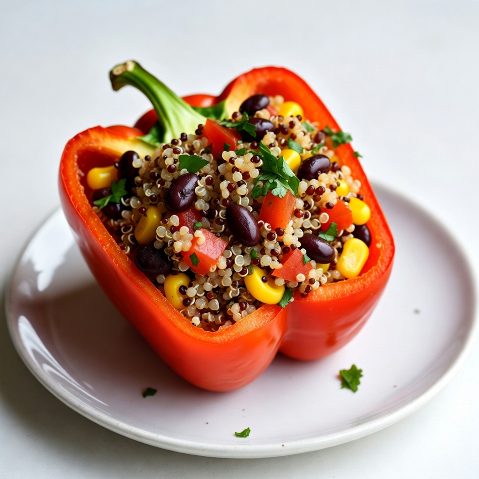 Stuffed Red Bell Pepper Quinoa Stuffed Red Bell Pepper Quinoa