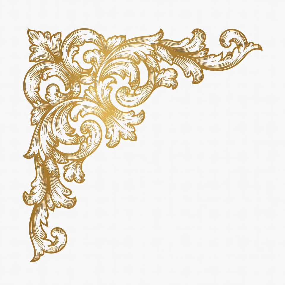 Gold Ornate Corner Design Gold Ornate Corner Design