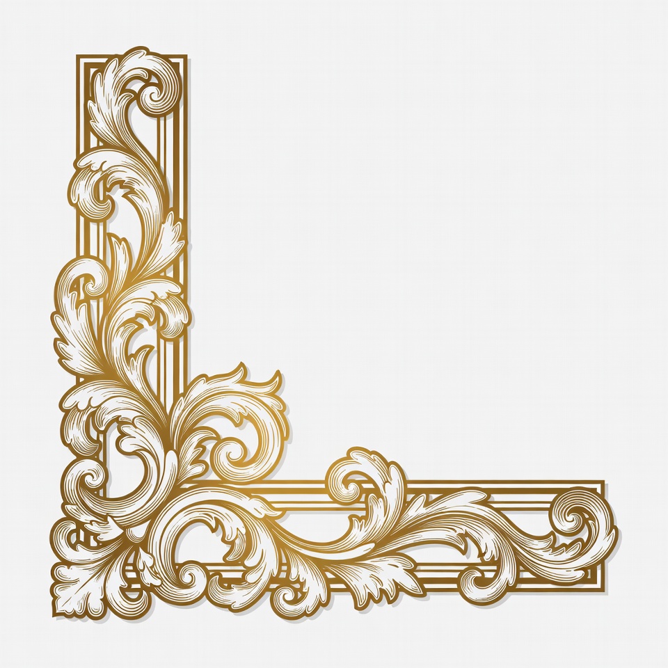 Ornate Gold Corner Border Design Ornate Gold Corner Border Design