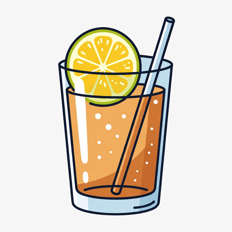 Glass of iced tea with lime Glass of iced tea with lime