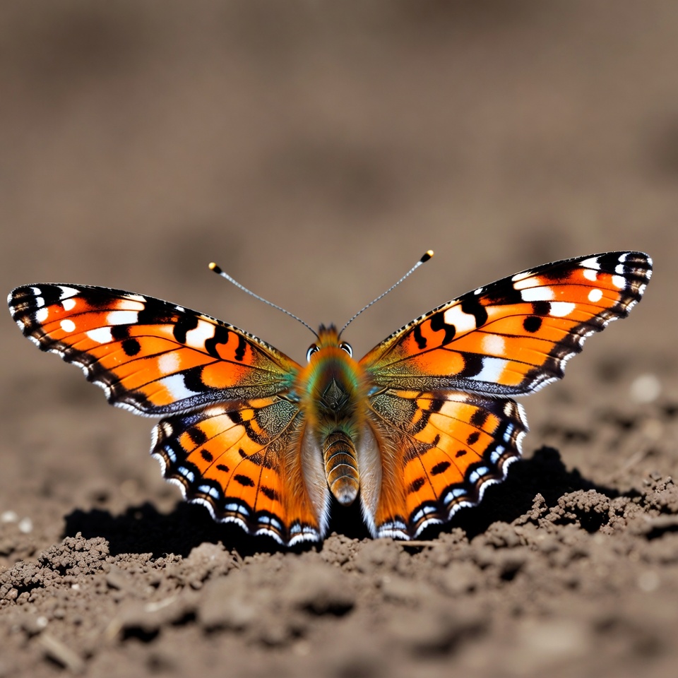 Orange Butterfly with Black Spots Orange Butterfly with Black Spots