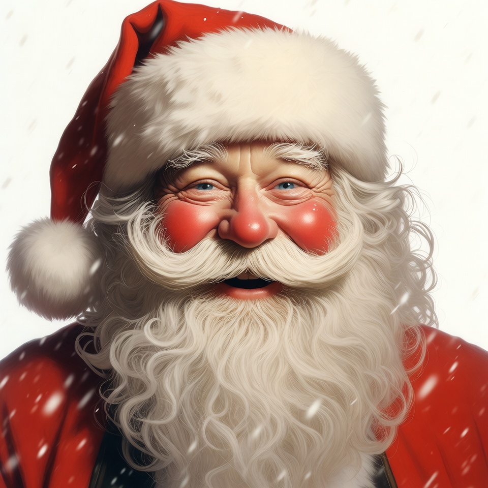 Smiling Santa Claus with red hat Smiling Santa Claus with red hat