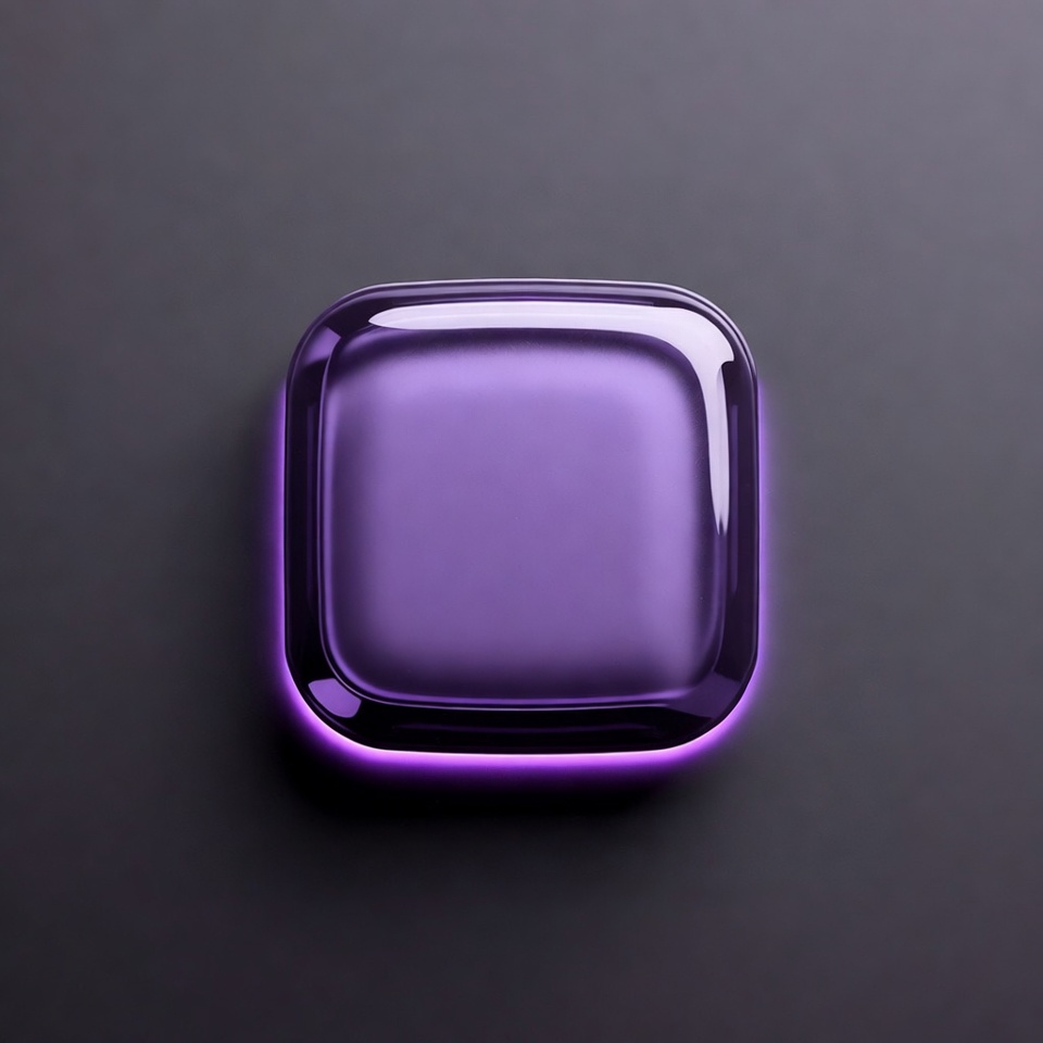Shiny Purple Glass Cube Shiny Purple Glass Cube