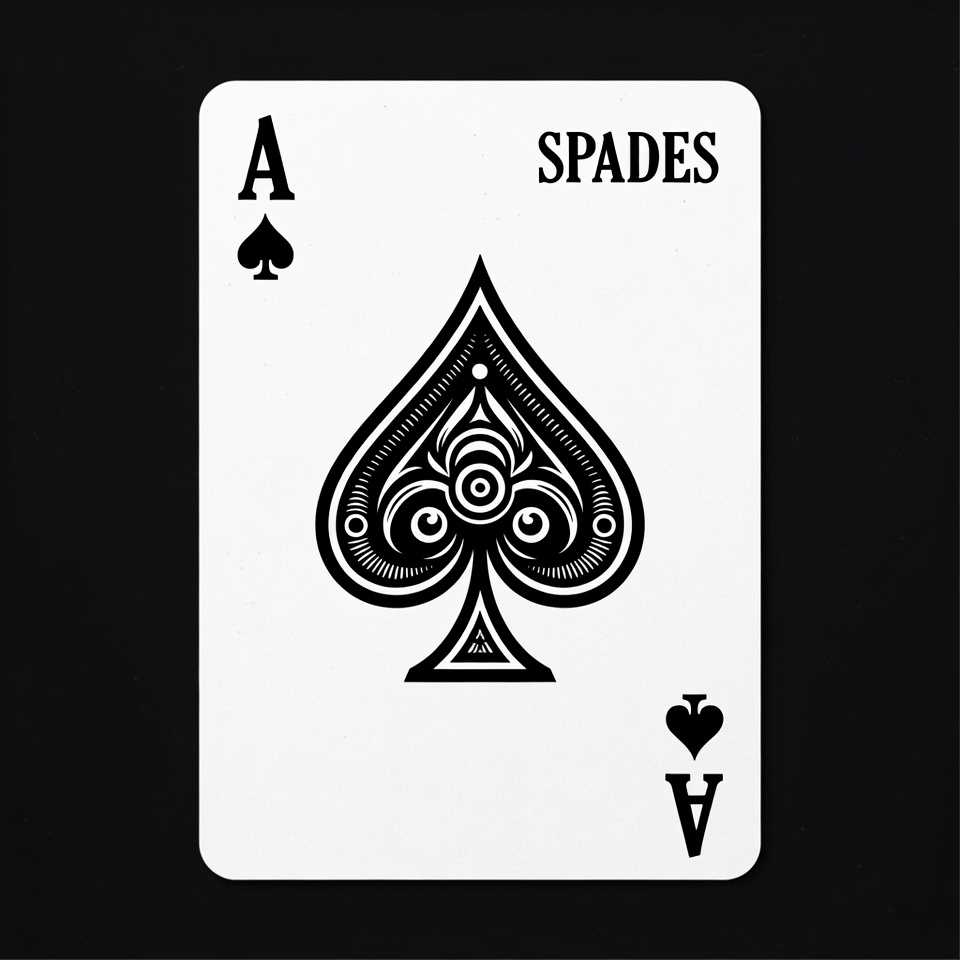 Ace of Spades Playing Card Ace of Spades Playing Card