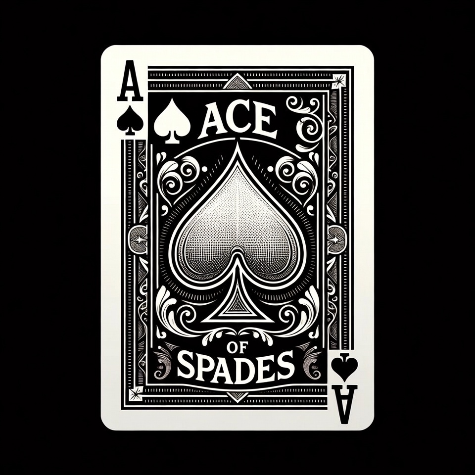 Ace of Spades Playing Card Ace of Spades Playing Card