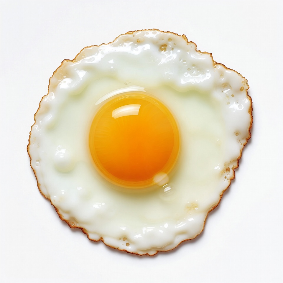 Fried Egg on White Background Fried Egg on White Background