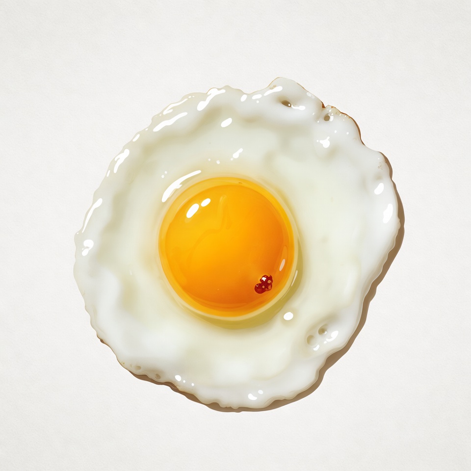 Fried Egg on White Background Fried Egg on White Background